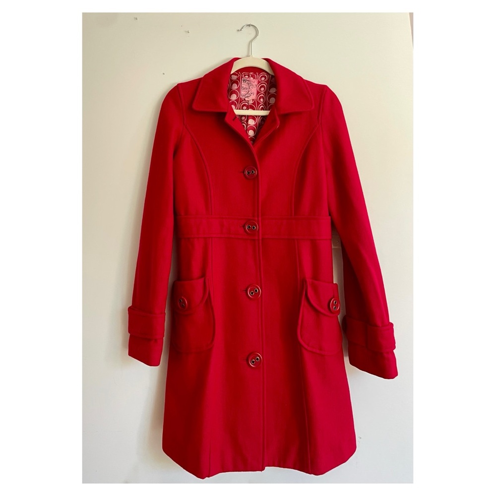 *SOLD*Tulle/Anthropologie Red Coat